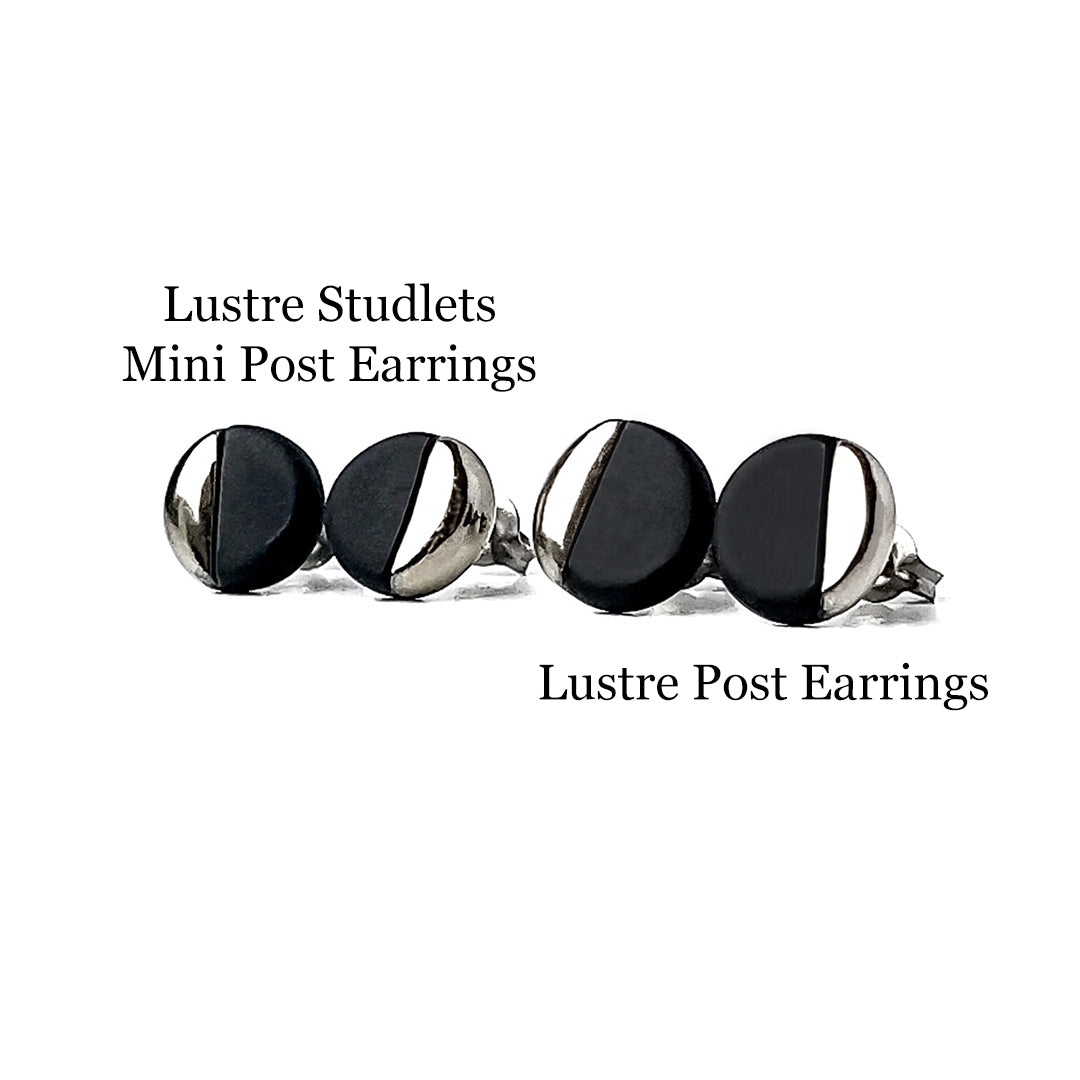 Lustre Post Earrings in Black