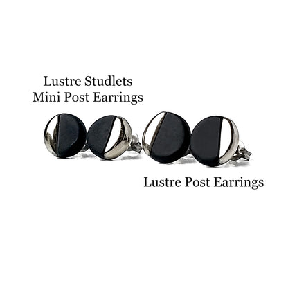 Lustre Post Earrings in White