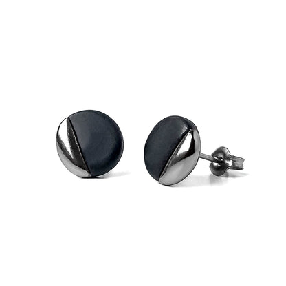 Lustre Post Earrings in Black